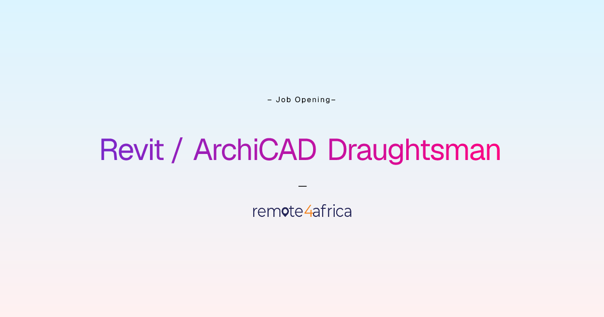 Remote Revit / ArchiCAD Draughtsman job at Human Resource Services ...