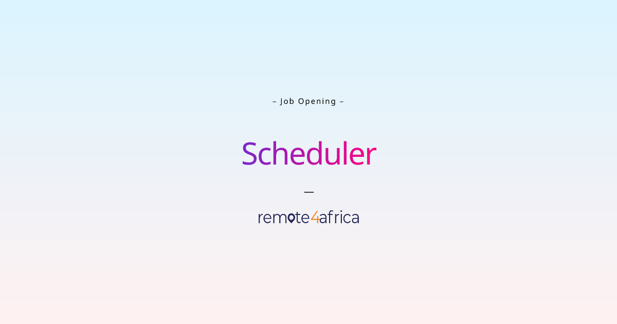 remote-scheduler-job-at-financial-services-fintech-company