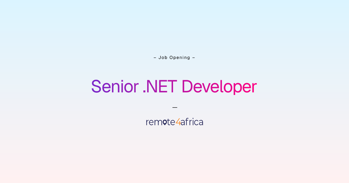 Remote Senior .Net Developer job at Business Consulting and Services ...