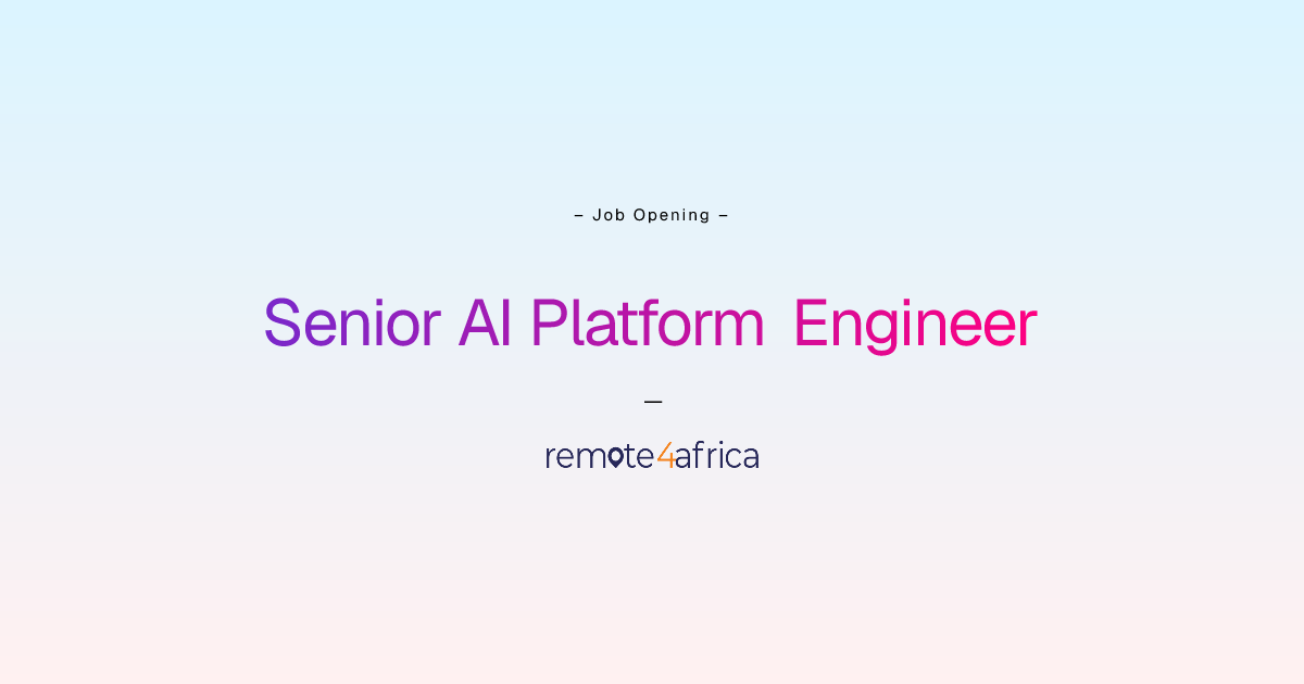 Remote Senior AI Platform Engineer job at Financial Services / FinTech ...