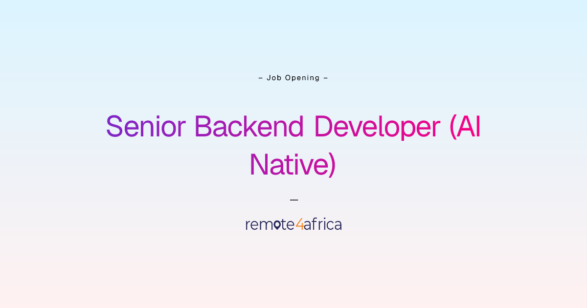 Remote (Hybrid) Senior Backend Developer (AI Native) job at IT ...