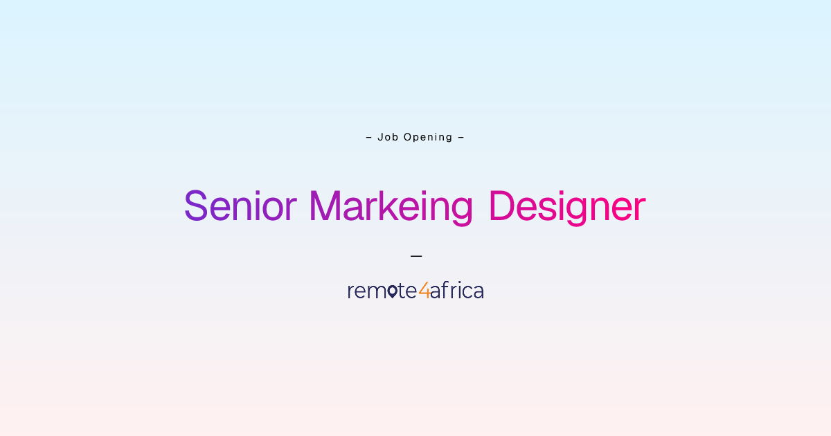 Remote Senior Markeing Designer job at Human Resource Services company ...