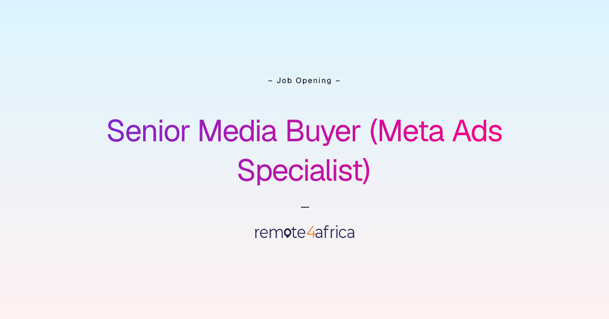 Remote Senior Media Buyer (Meta Ads Specialist) job at Human Resource ...