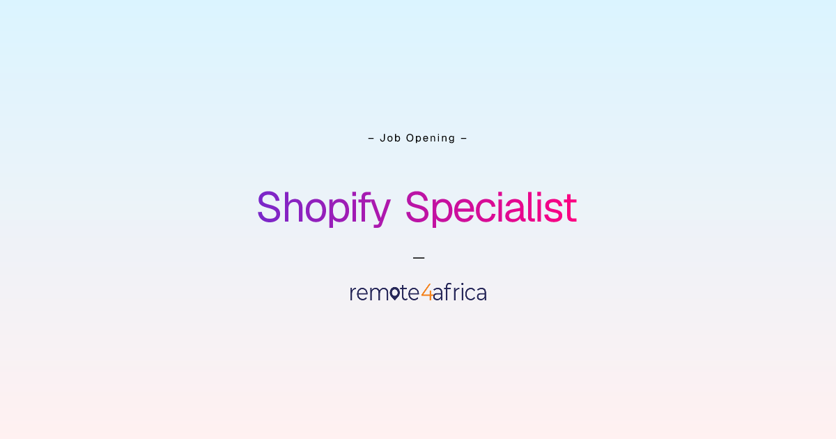 Remote Shopify Specialist job at Human Resource Services company ...