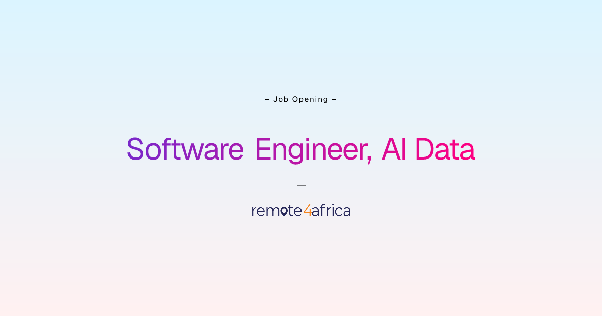 Remote Software Engineer, AI Data job at Software Development company ...
