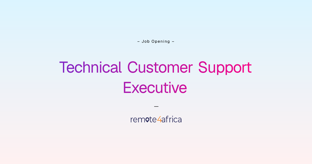 Remote Technical Customer Support Executive job at Internet Software ...