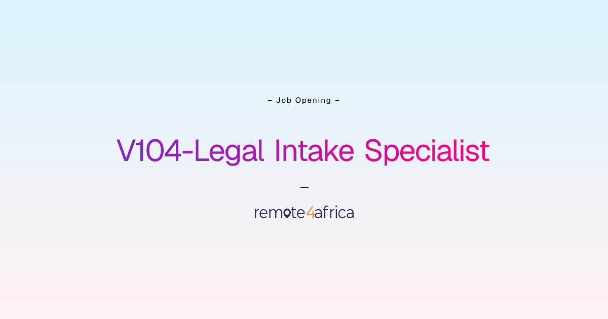 Remote V104-Legal Intake Specialist job at Human Resource Services ...