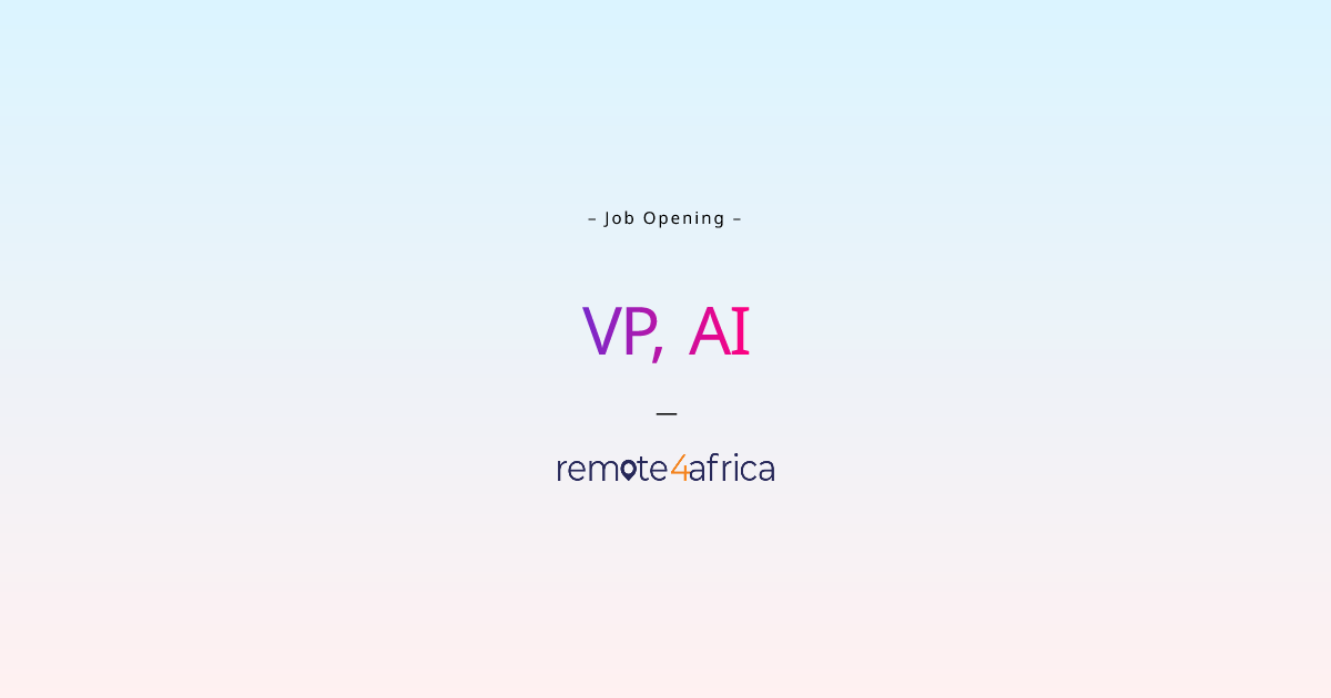 Remote VP, AI & ML job at IT / Services company