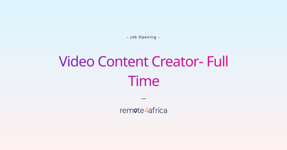 content editor jobs remote full time