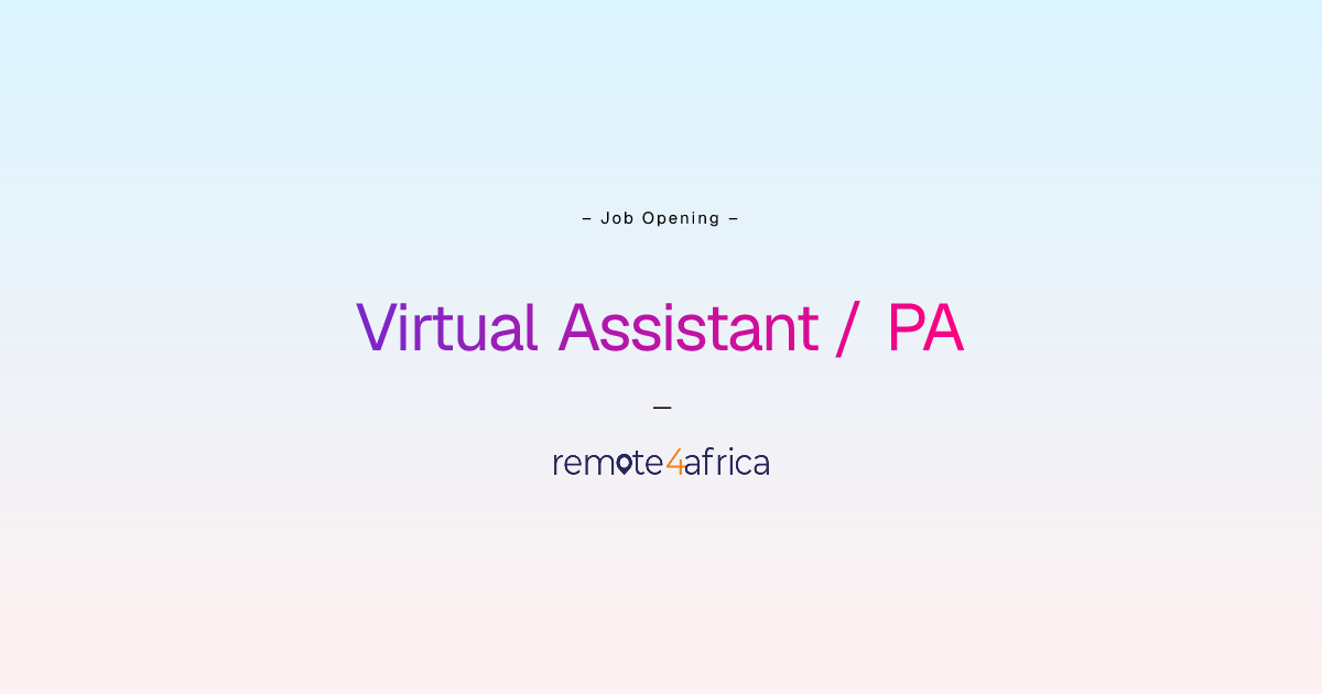 Remote Virtual Assistant / PA job at Human Resource Services company ...