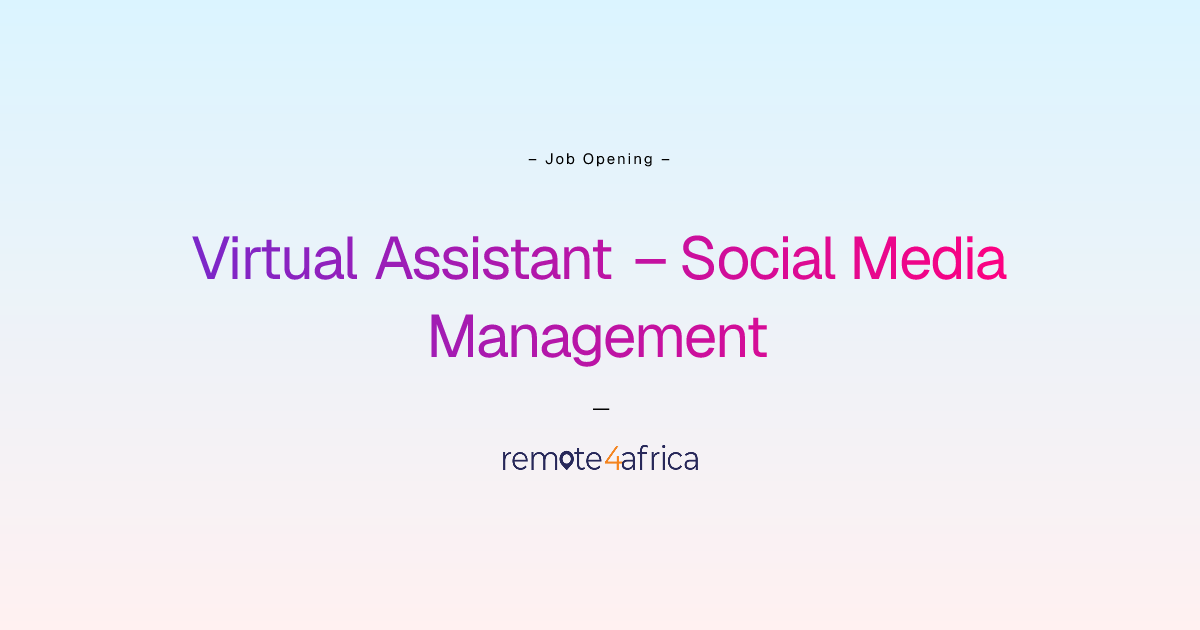 Remote Virtual Assistant – Social Media Management & Systems Support ...