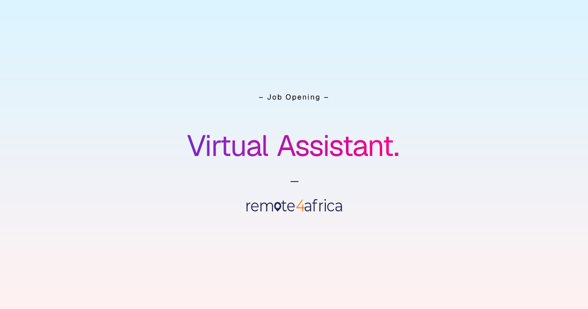 Remote Virtual Assistant. job at Human Resource Services company ...