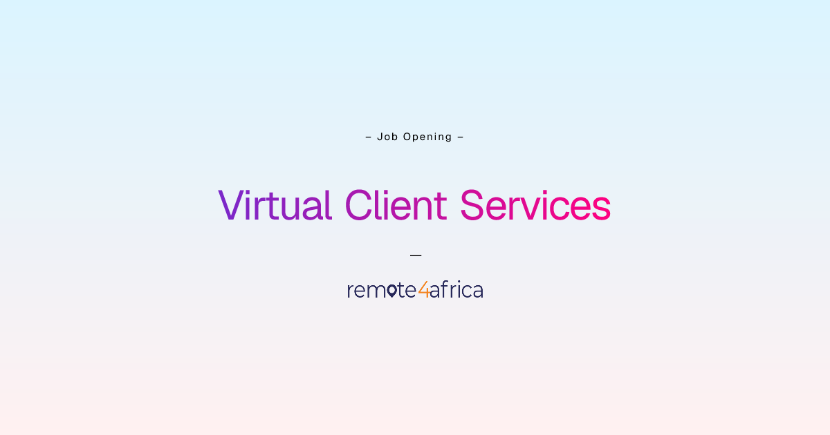 Remote Virtual Client Services & Graphics Assistant (D4F) job at Human ...