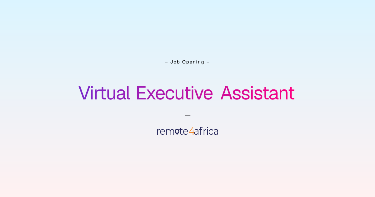 Remote Virtual Executive Assistant job at Human Resource Services ...