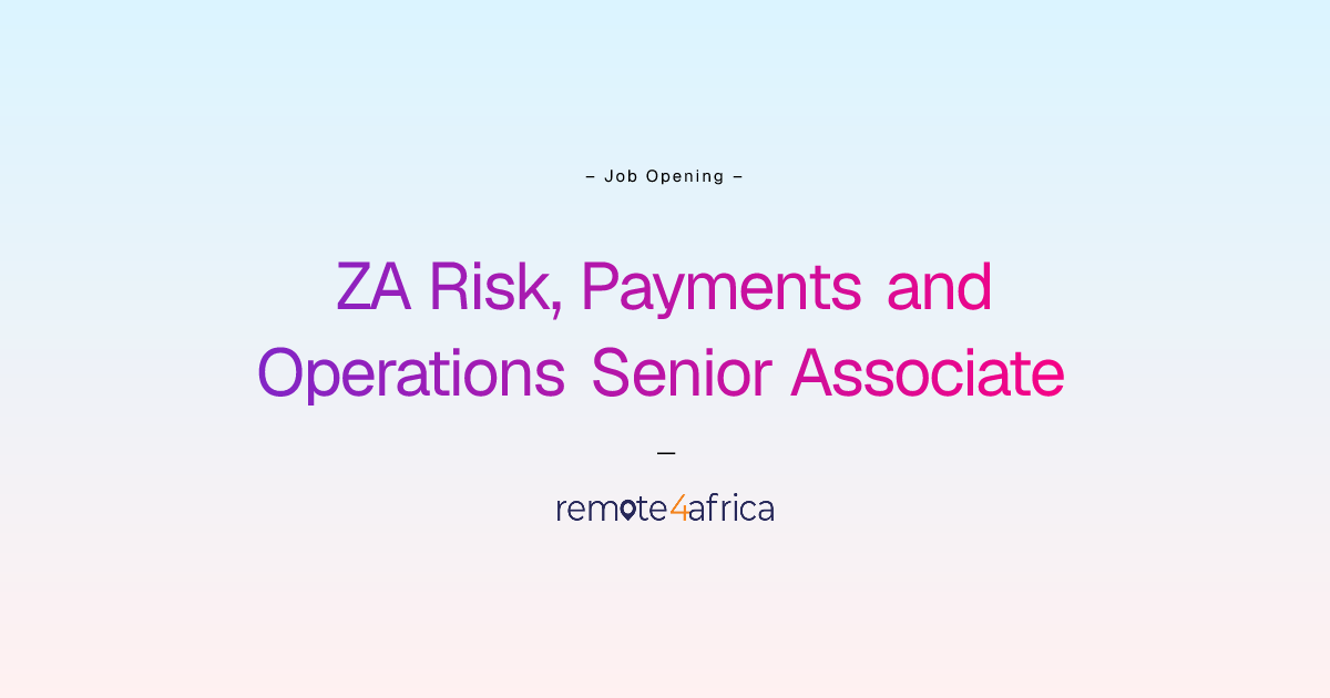Remote ZA Risk, Payments and Operations Senior Associate job at Sports ...