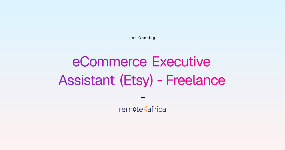 Remote eCommerce Executive Assistant (Etsy) - Freelance job at Human ...
